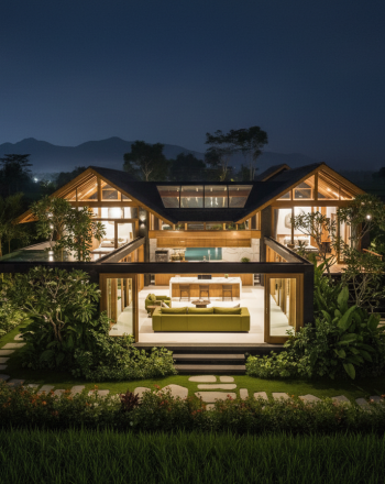 Phong cách villa nghỉ dưỡng Bali thiết kế mở chuẩn resort