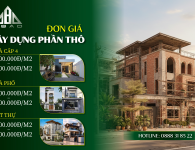 Báo Giá Xây Dựng Phần Thô Mới Nhất 2026 | Thi Công Uy Tín – ABA Design