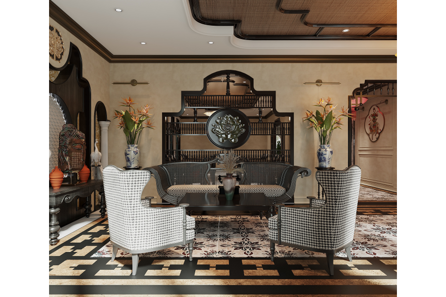 Thiết kế Khách sạn Phong Cách Indochine