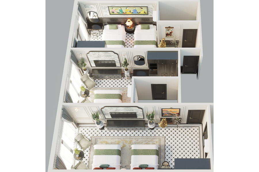 Thiết kế Khách sạn Phong Cách Indochine