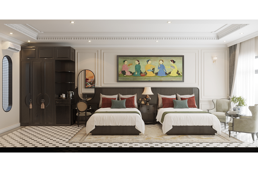 Thiết kế Khách sạn Phong Cách Indochine