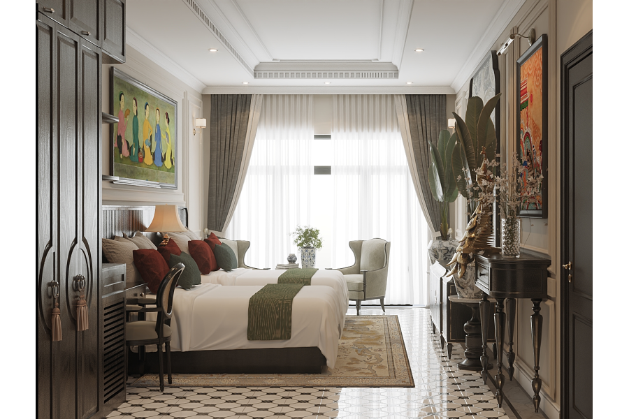 Thiết kế Khách sạn Phong Cách Indochine