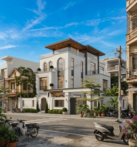 biệt thự hiện đại 3 tầng