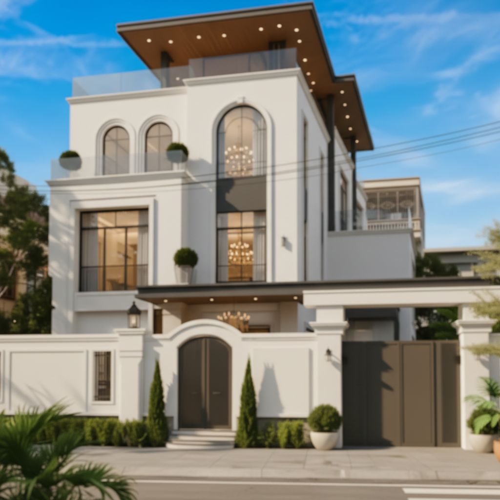 biệt thự hiện đại 3 tầng