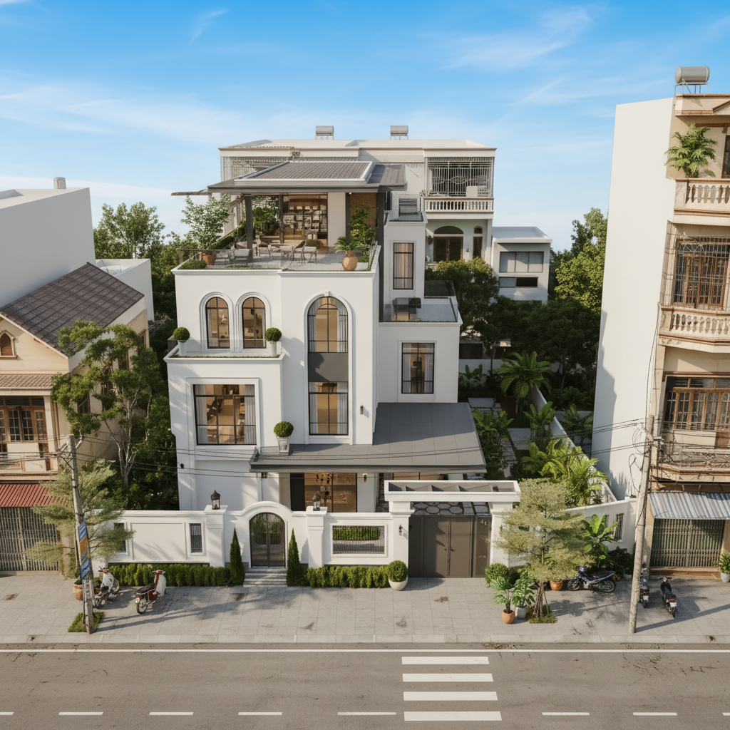 biệt thự hiện đại 3 tầng