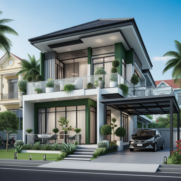 mẫu nhà 2 tầng hiện đại 2026