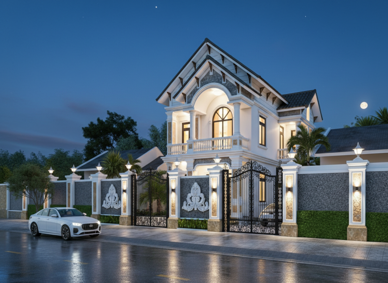 mẫu nhà 2 tầng hiện đại 2026
