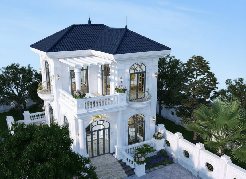 mẫu nhà 2 tầng hiện đại 2026