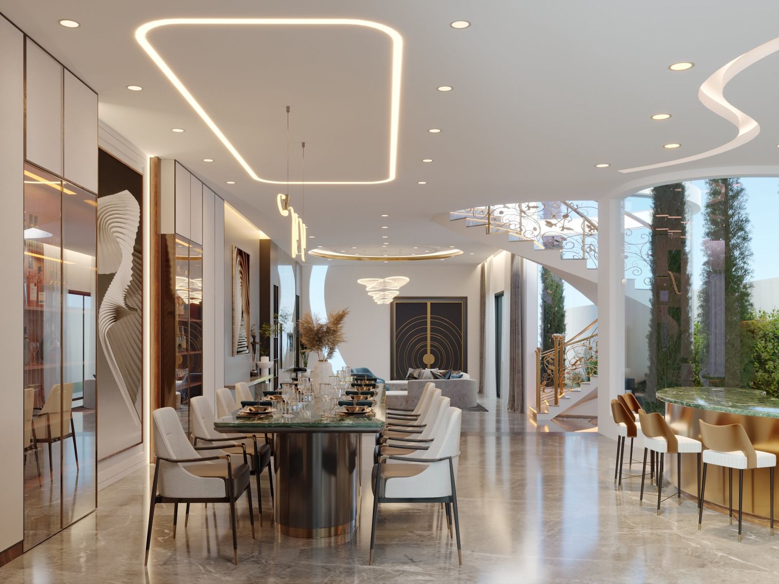 Nội thất phong cách Futurist 