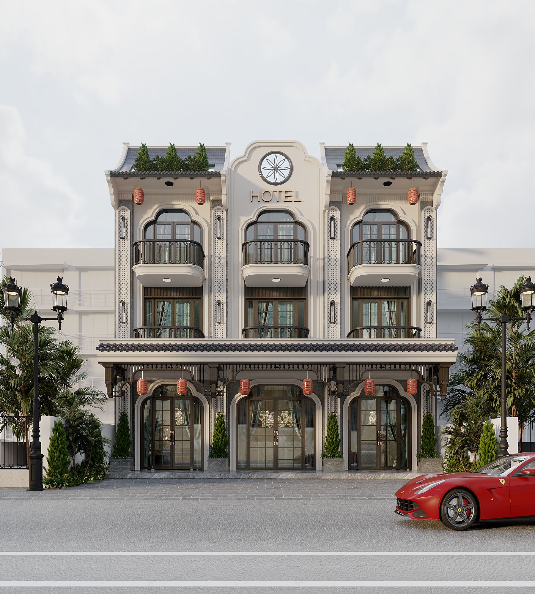 Thiết kế Khách sạn Phong Cách Indochine